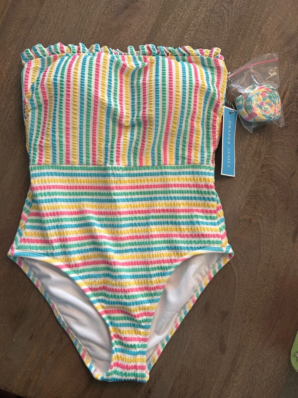 Multicolor Striped One-Piece Swimsuit - Draper James
